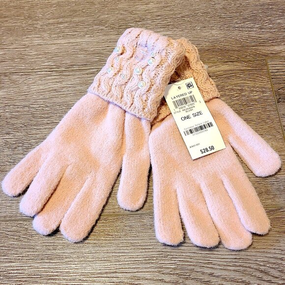 INC International Concepts Accessories - INC Blush Pink Winter Gloves